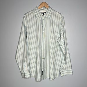 XL Banana Republic pale blue stripped dress shirt
